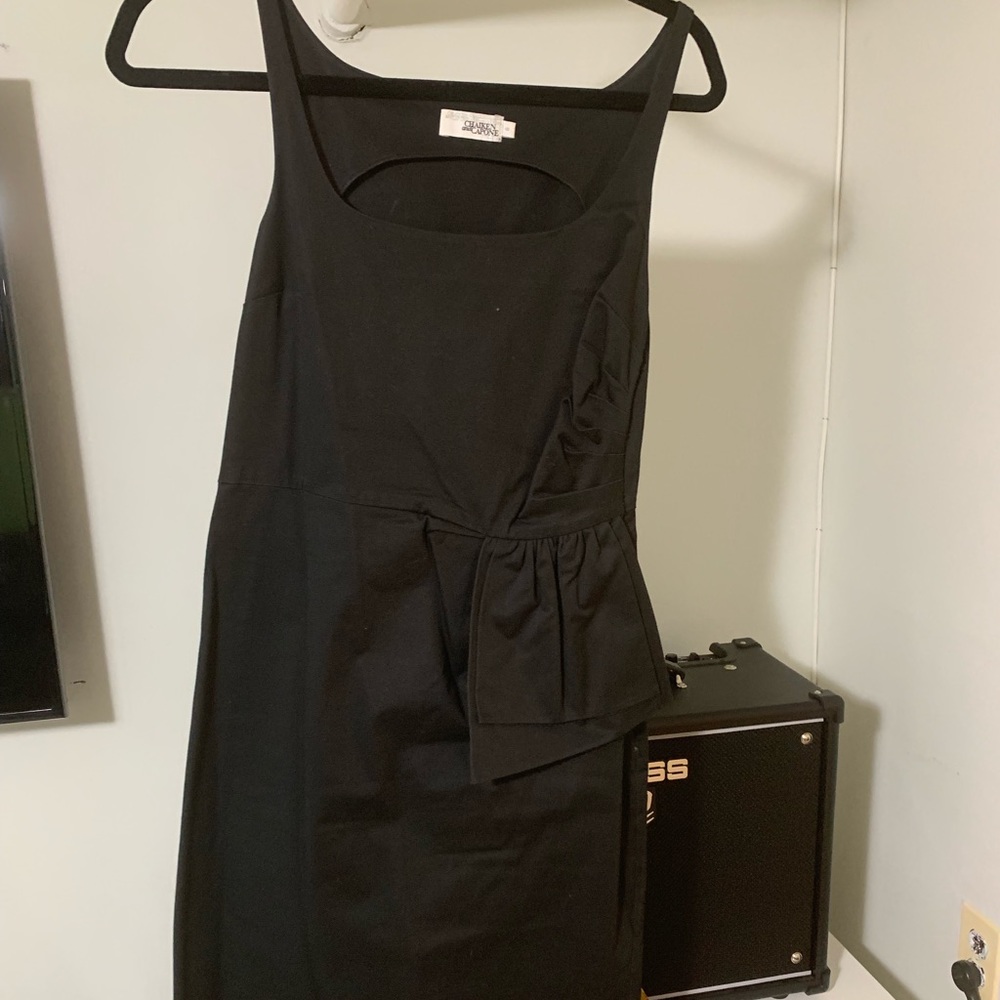 Black midi dress